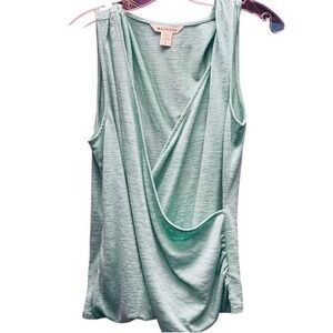 Athleta Breezy Wrap Tank Light Teal Fitness Athleasure Gym Women's Size L